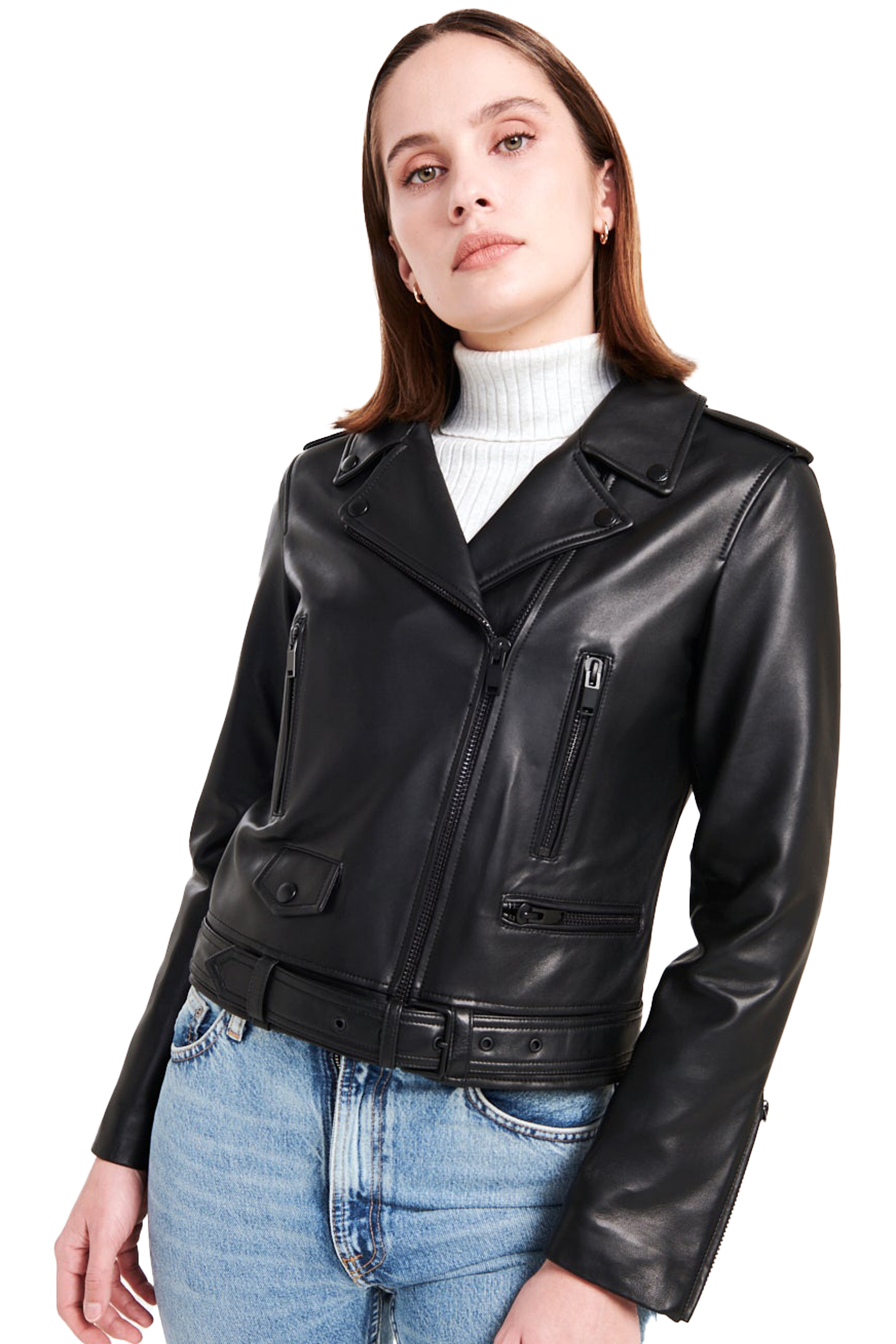 Ena pelly store minimalist biker jacket