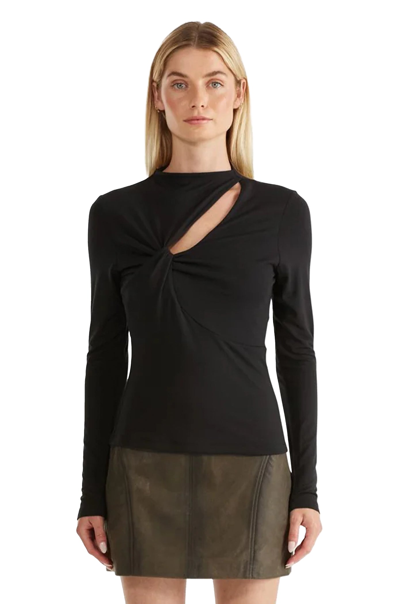 ENA PELLY ANGEL TWIST LONG SLEEVE TOP