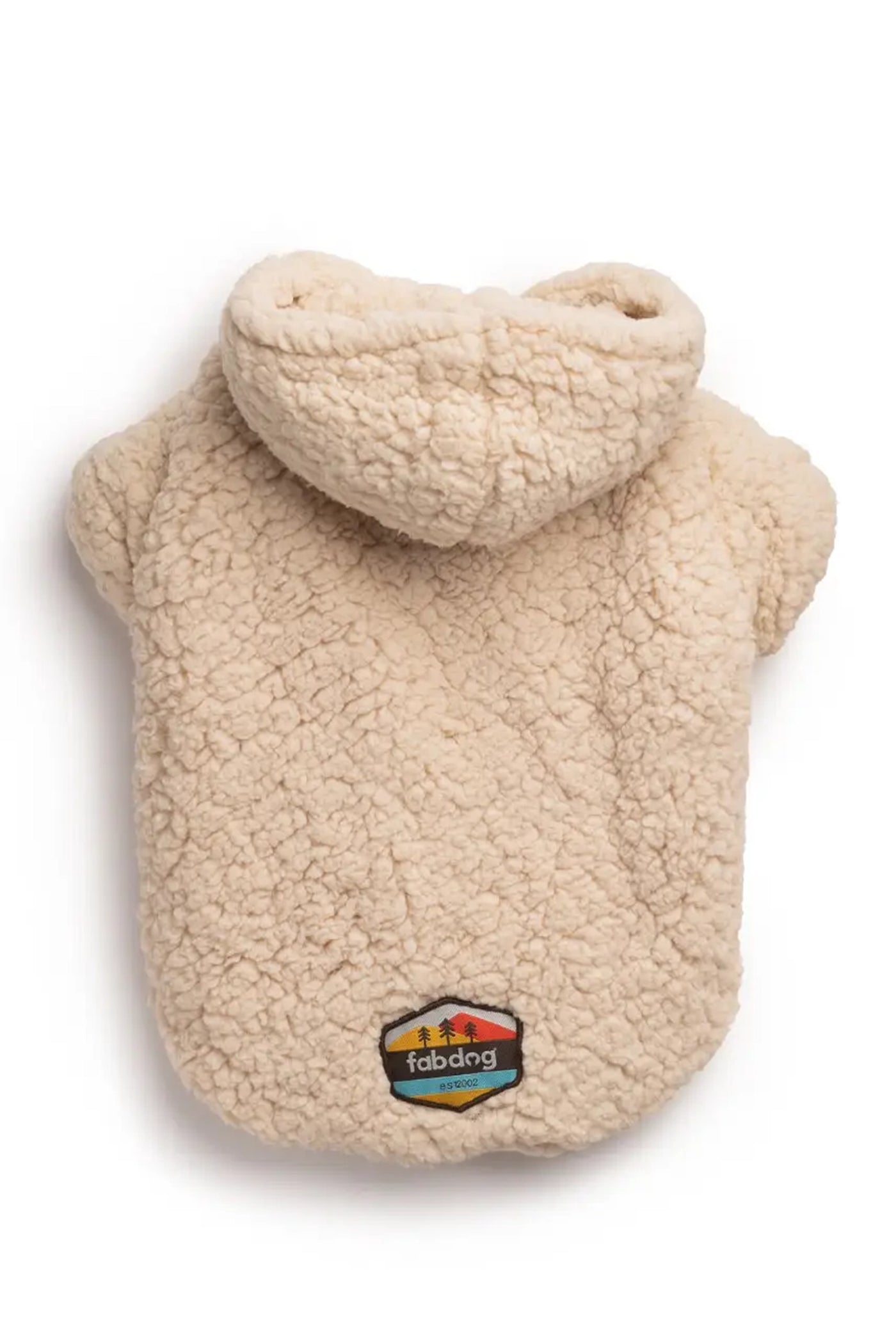 fabdog Cream Sherpa Dog Hoodie