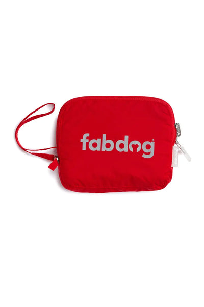 fabdog Red Pet Raincoat Poncho with Hood