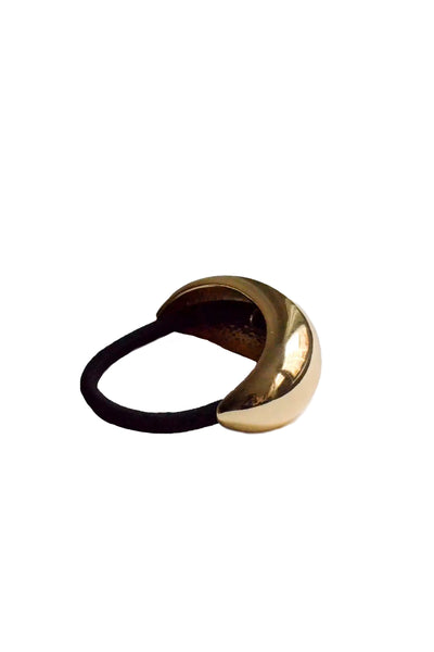 nar'sha Wide Crescent Metal Ponytail Hair Tie Jewelry in Gold