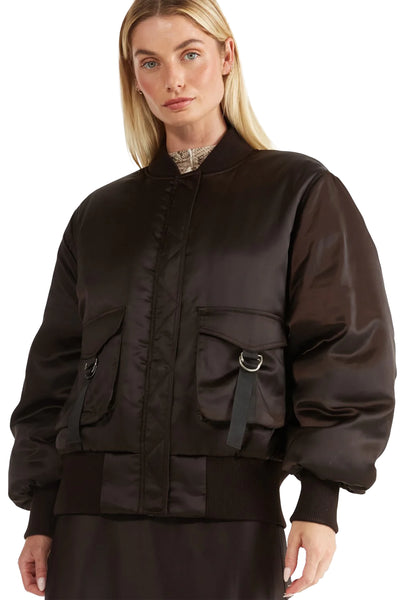 ENA PELLY ISY SATIN BOMBER JACKET