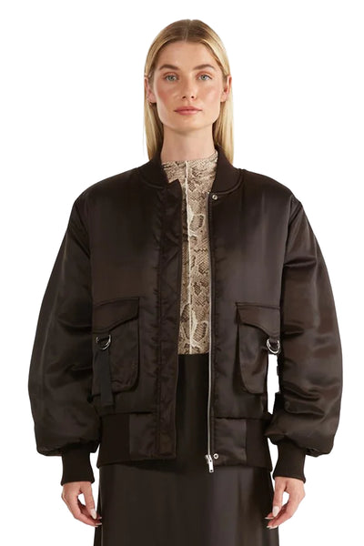 ENA PELLY ISY SATIN BOMBER JACKET