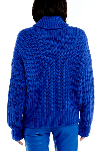LBLC the Label: Jayden Chunky Knit Sweater in Royal Blue