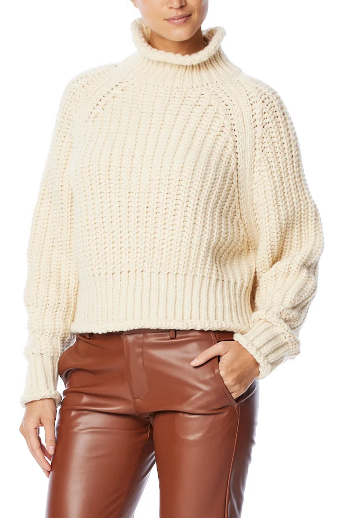 LBLC the Label: Jules Chunky Knit Sweater in Creme