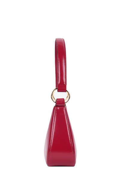 HYER GOODS: LUXE MINI SHOULDER BAG GLAZED RED LEATHER