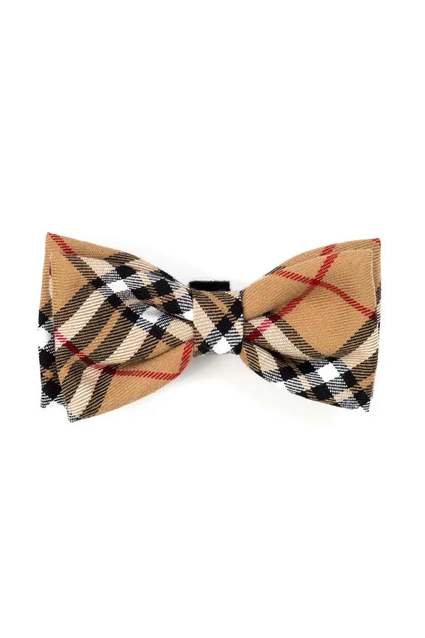 The Worthy Dog: Patterned Tan Plaid Pet Collar Bow Ties