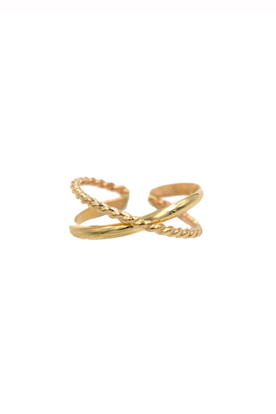 Paradigm Designs: Gold Filled Rope X Ring
