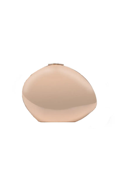 Reagen Hardshell Clutch Evening Bag in Gold