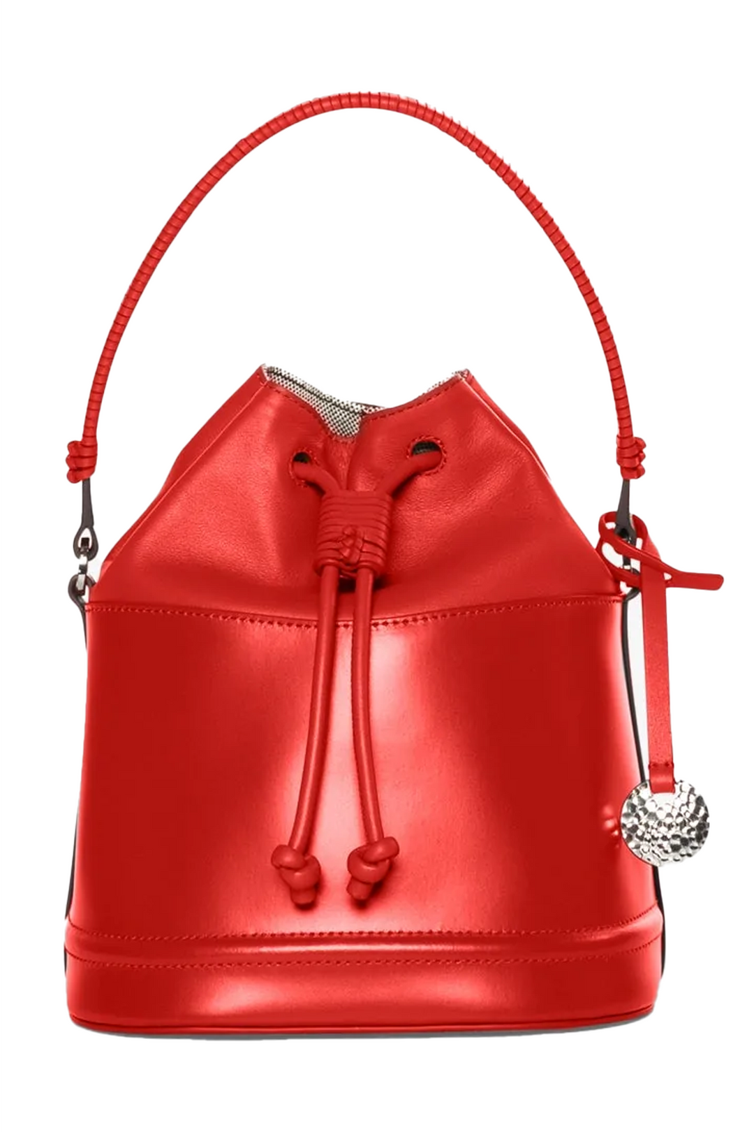 【関税・送料込み】Cappuccino Leather Marmont Bucket Bag AGCF Savoy Bucket Bag in Soft Off-White Leather