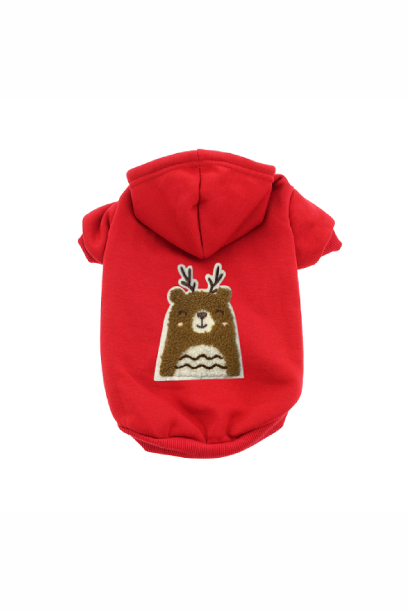 bark fifth avenue: cuddle antler bear drawstring hoodie for pets, dogs / cats