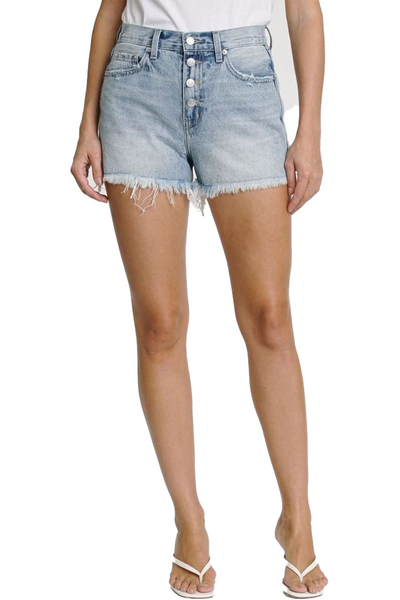 pistola: nova high rise cutoff shorts with button fly